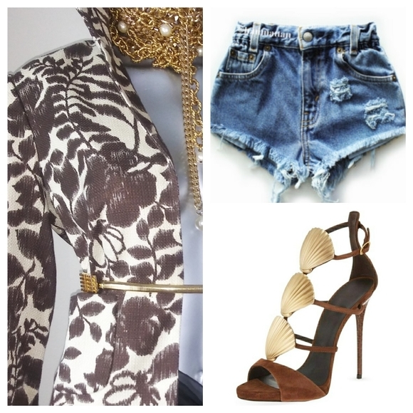 Jones New York Earthy Granola Girl Floral "BOHO" Cotton Blazer - Picture 2 of 8